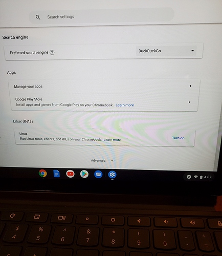 Lenovo Chromebook Duet - Google Play Store 'Turn on' button not there