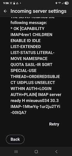 K-9 Mail Error Message Part#2, 6-30-25