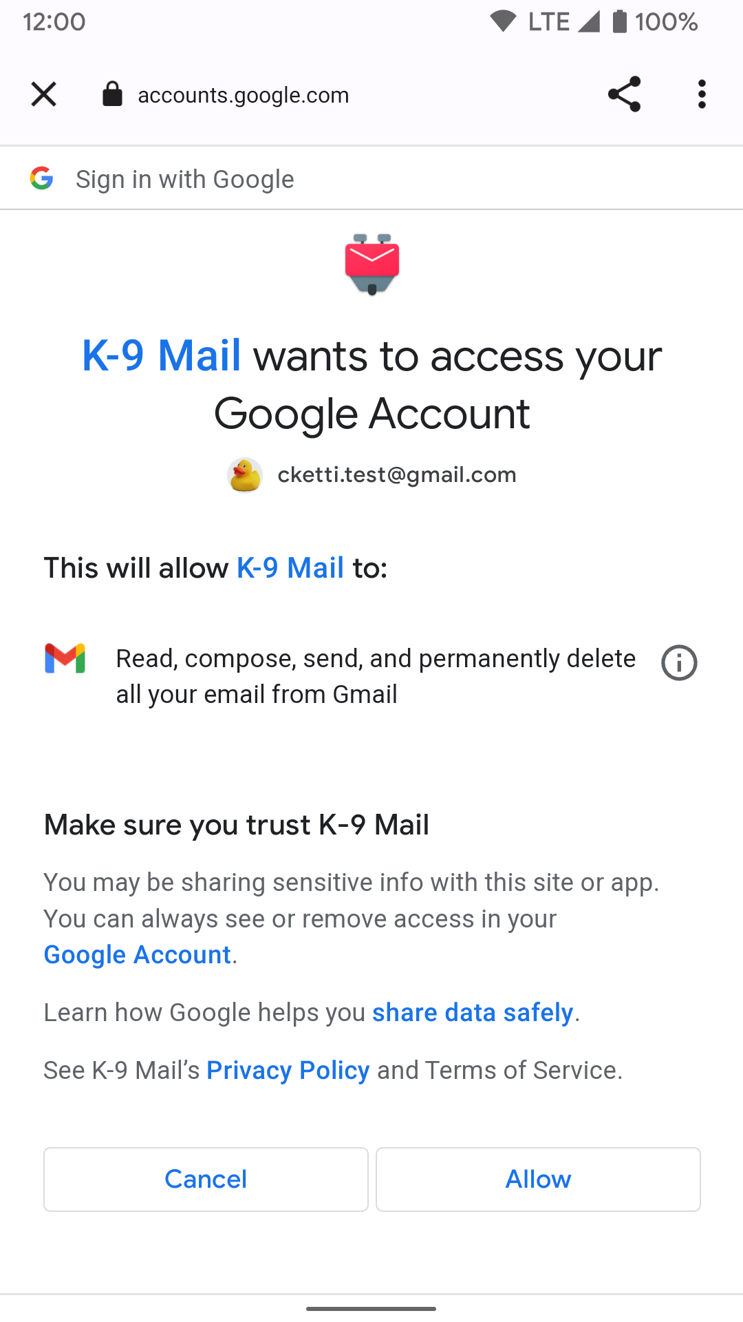 How do I sign in with my Google email?