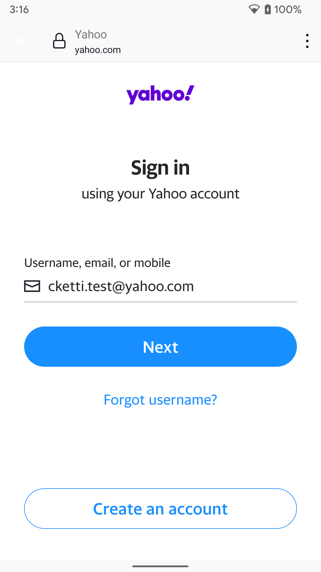 Configurar Yahoo